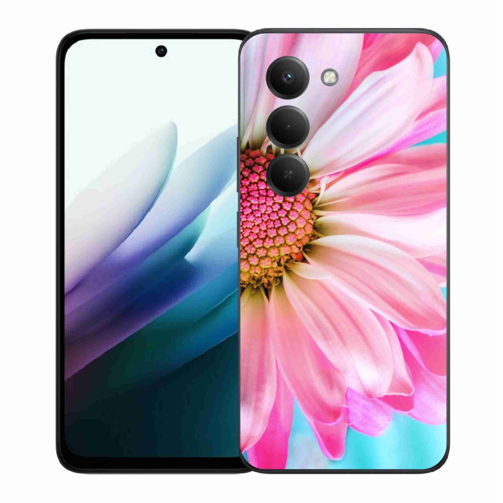 Gelový kryt mmCase na Xiaomi Redmi 15 4G/5G (171mm) - růžová květina