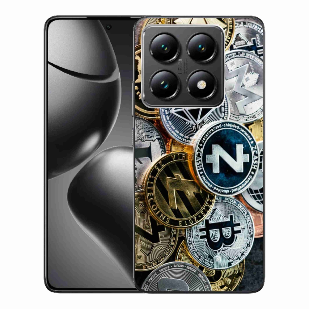 Gelový kryt mmCase na Xiaomi 14T - kryptoměny