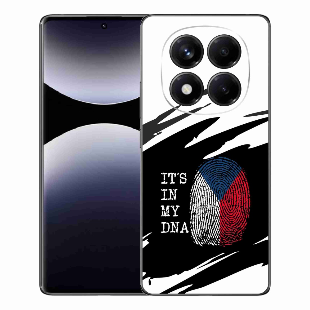 Gelový kryt mmCase na Xiaomi Redmi Note 14 Pro - vlajka otisk prstu černobílé pozadí