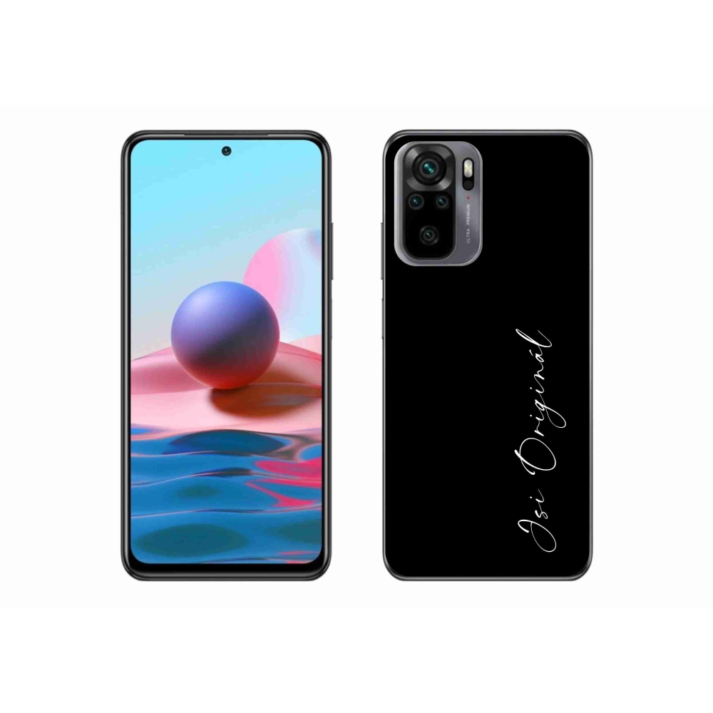 Gelový kryt mmCase na Xiaomi Redmi Note 10 4G - jsi originál černé pozadí