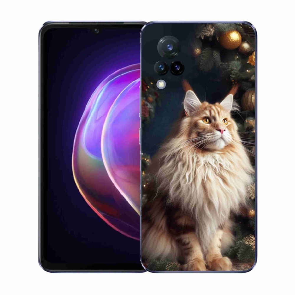 Gelový kryt mmCase na Vivo V21 4G/5G - kočka u stromku