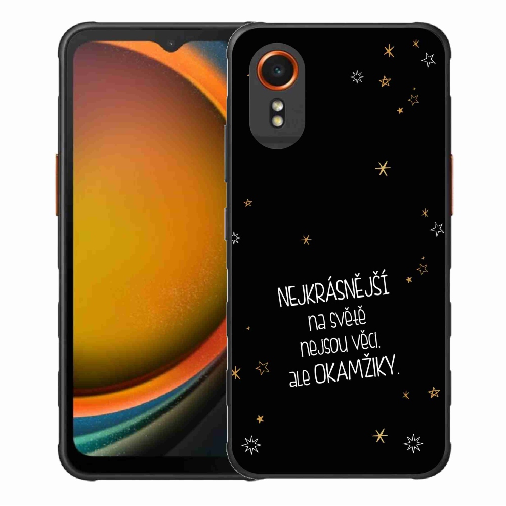 Gelový kryt mmCase na Samsung Galaxy Xcover 7 - citát 4 černé pozadí