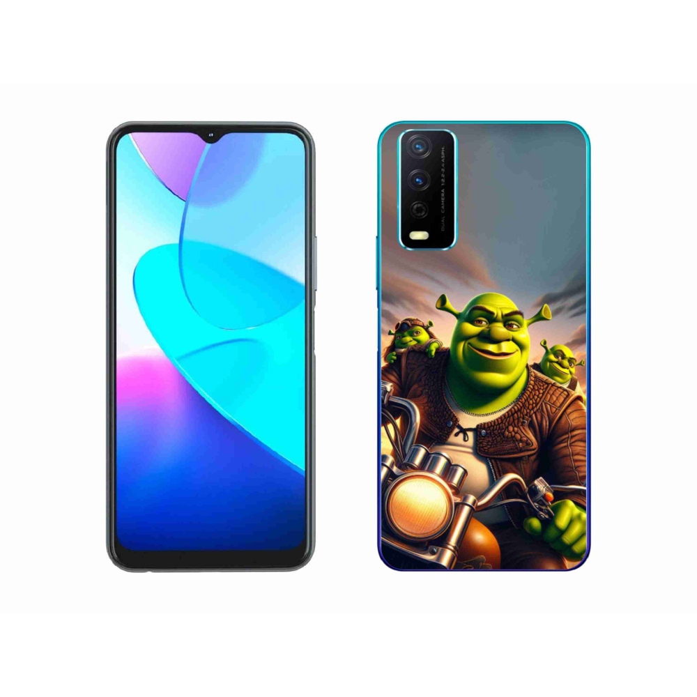 Gelový kryt mmCase na Vivo Y11s/Y20s - shrek na motorce