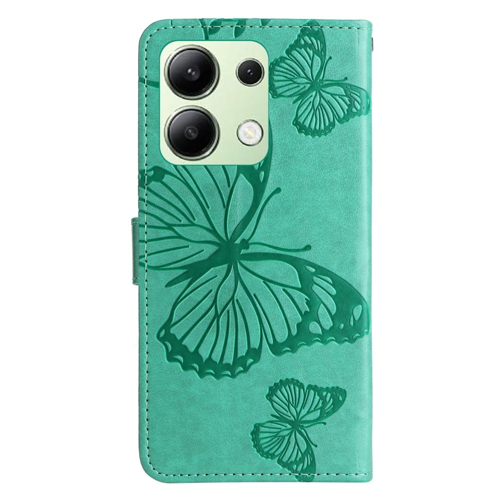 Big Butterfly knížkové pouzdro na Xiaomi Redmi Note 13 - modrozelené