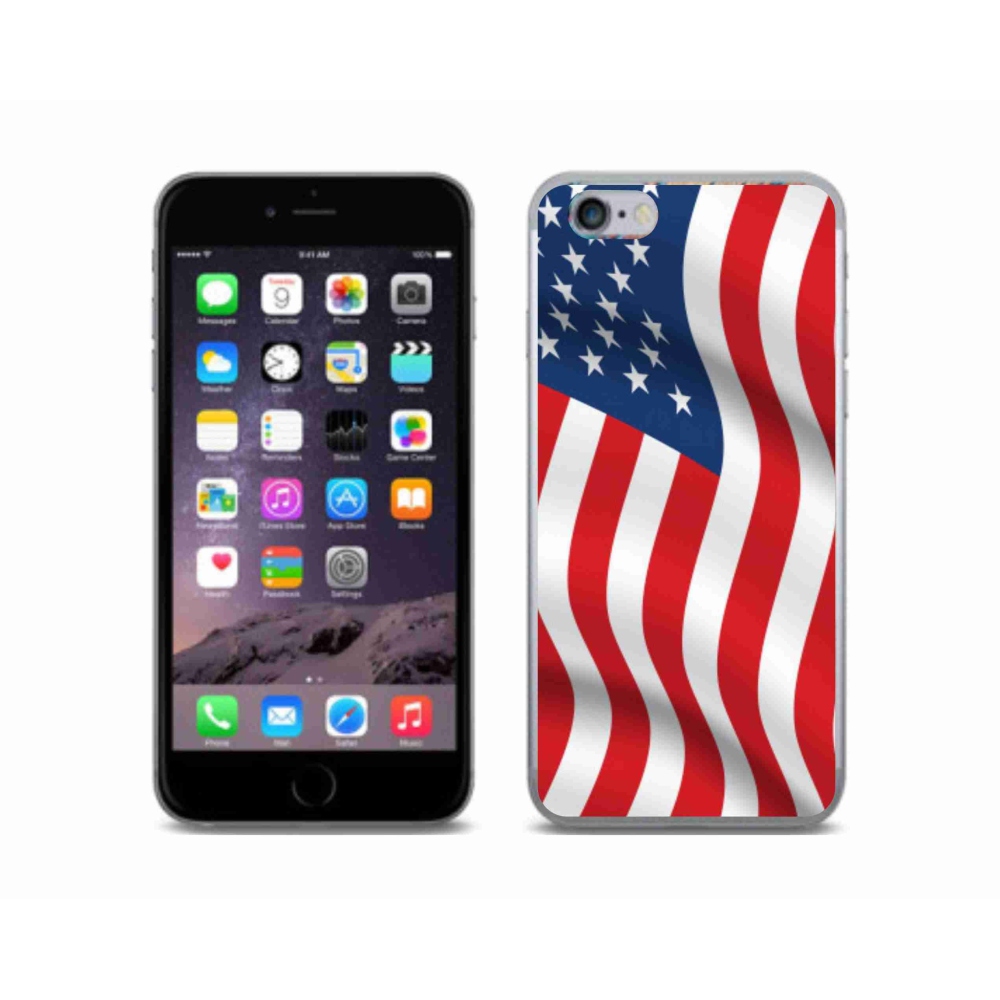 Gelový kryt mmCase na mobil iPhone 6/6S - USA vlajka