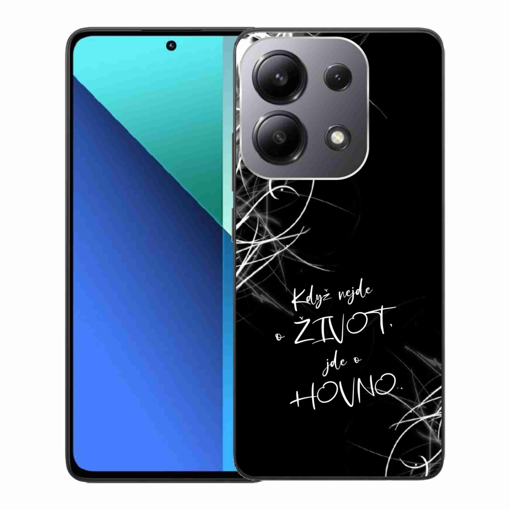 Gelový kryt mmCase na Xiaomi Redmi Note 13 - vtipný text 16 černé pozadí