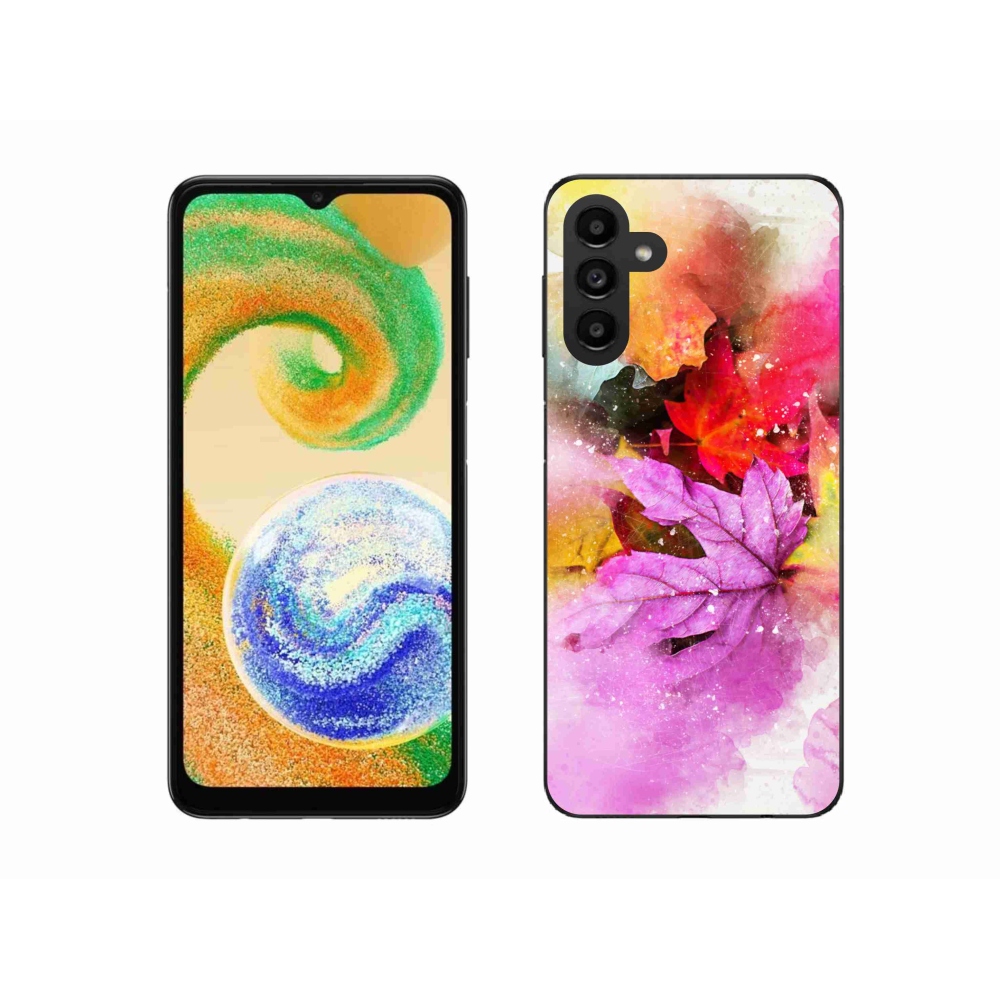 Gelový kryt mmCase na Samsung Galaxy A04s (164.7x76.7x9.1mm) - barevné listy