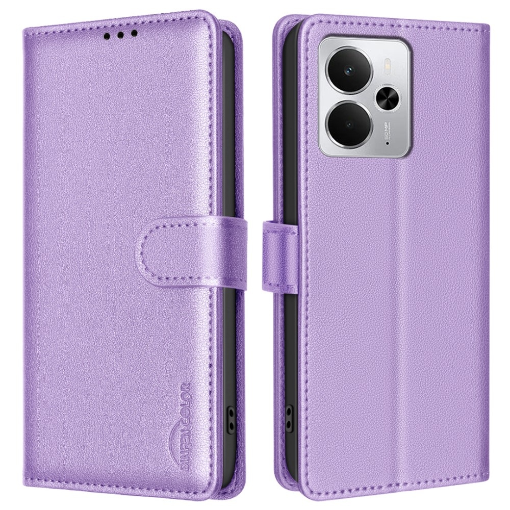 BINFEN knížkové pouzdro na Realme 14 5G - fialové
