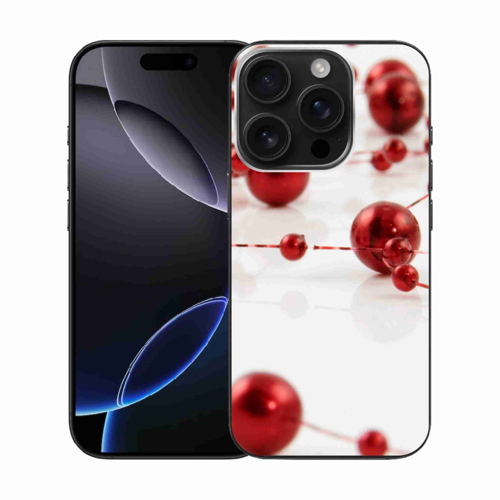 Gelový kryt mmCase na iPhone 16 Pro - vánoční řetěz