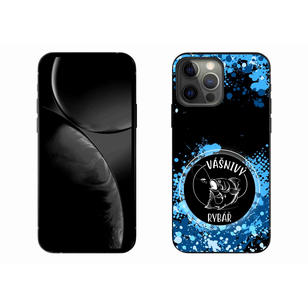 Gelový kryt mmCase na iPhone 13 Pro Max 6.7 - vášnivý rybář černé pozadí