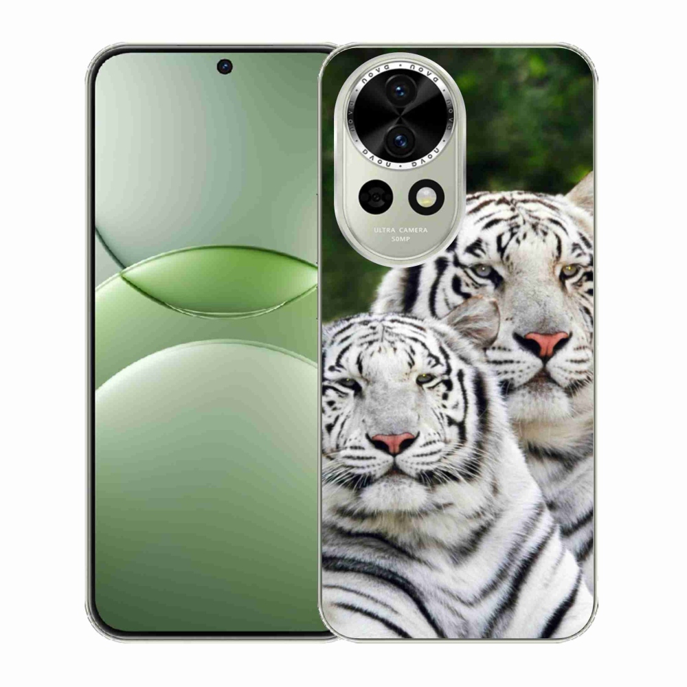 Gelový kryt mmCase na Huawei Nova 13 5G - bílí tygři