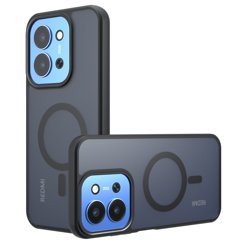Case matný gelový obal s MagSafe na Xiaomi Redmi 15C 4G/5G (173mm) - černý