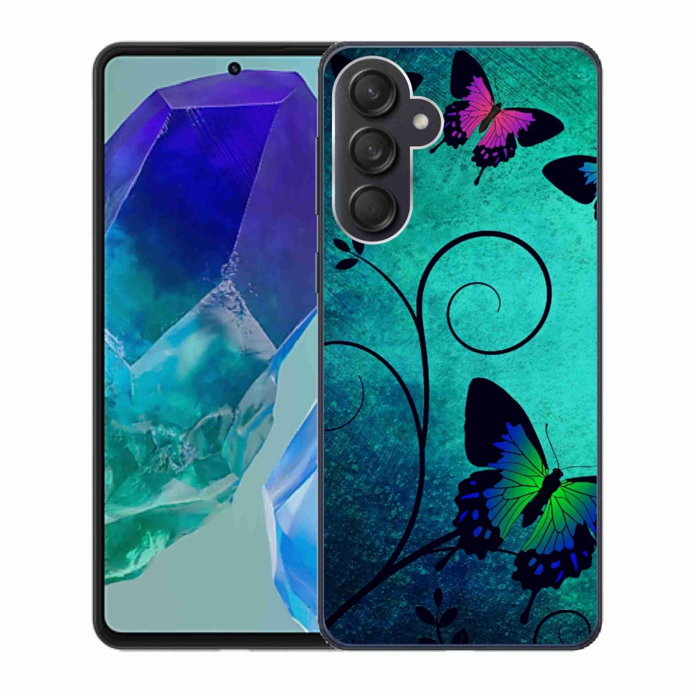 Gelový kryt mmCase na Samsung Galaxy M55 5G - barevní motýli