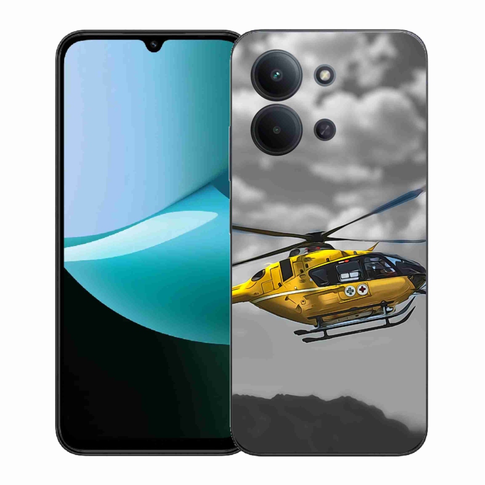 Gelový kryt mmCase na Xiaomi Redmi 15C 4G (171mm)/Poco C85 4G (171mm) - žlutá helikoptéra
