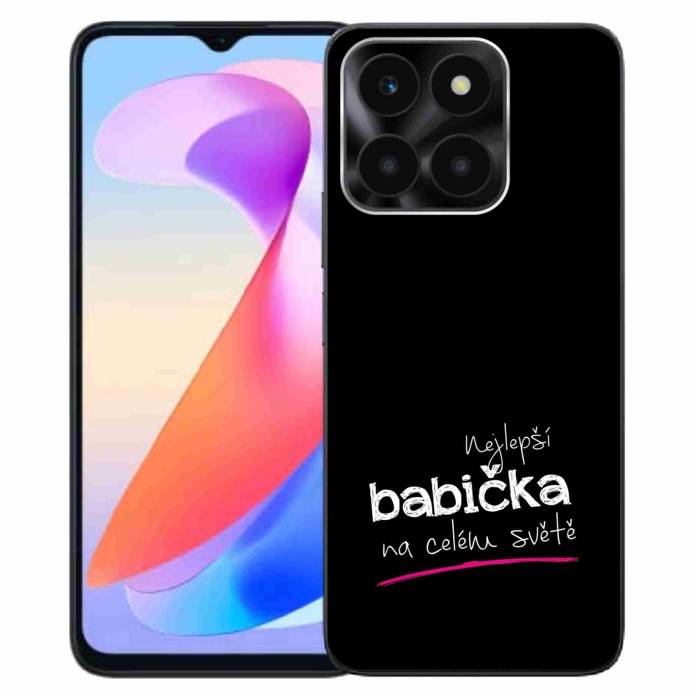 Gelový kryt mmCase na Honor X6a - nejlepší babička 4 černé pozadí