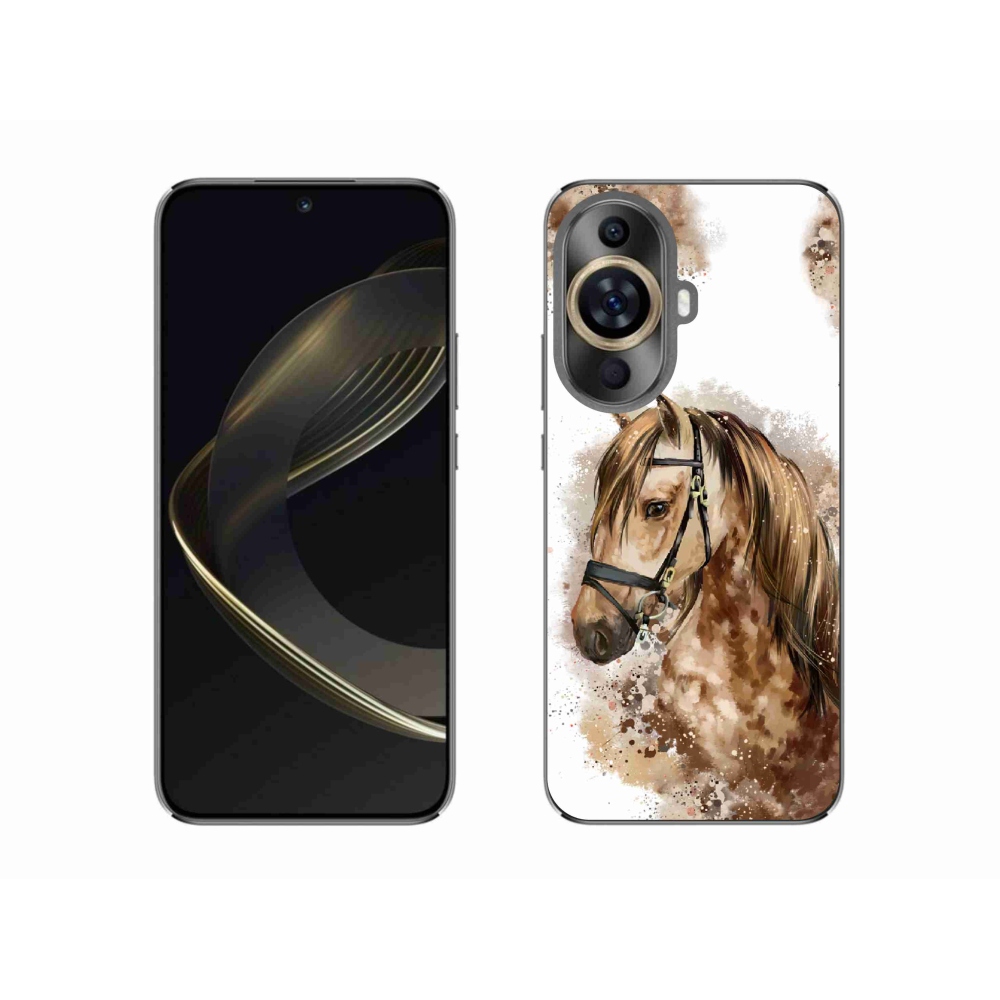 Gelový kryt mmCase na Huawei Nova 11 - hnědý kreslený kůň