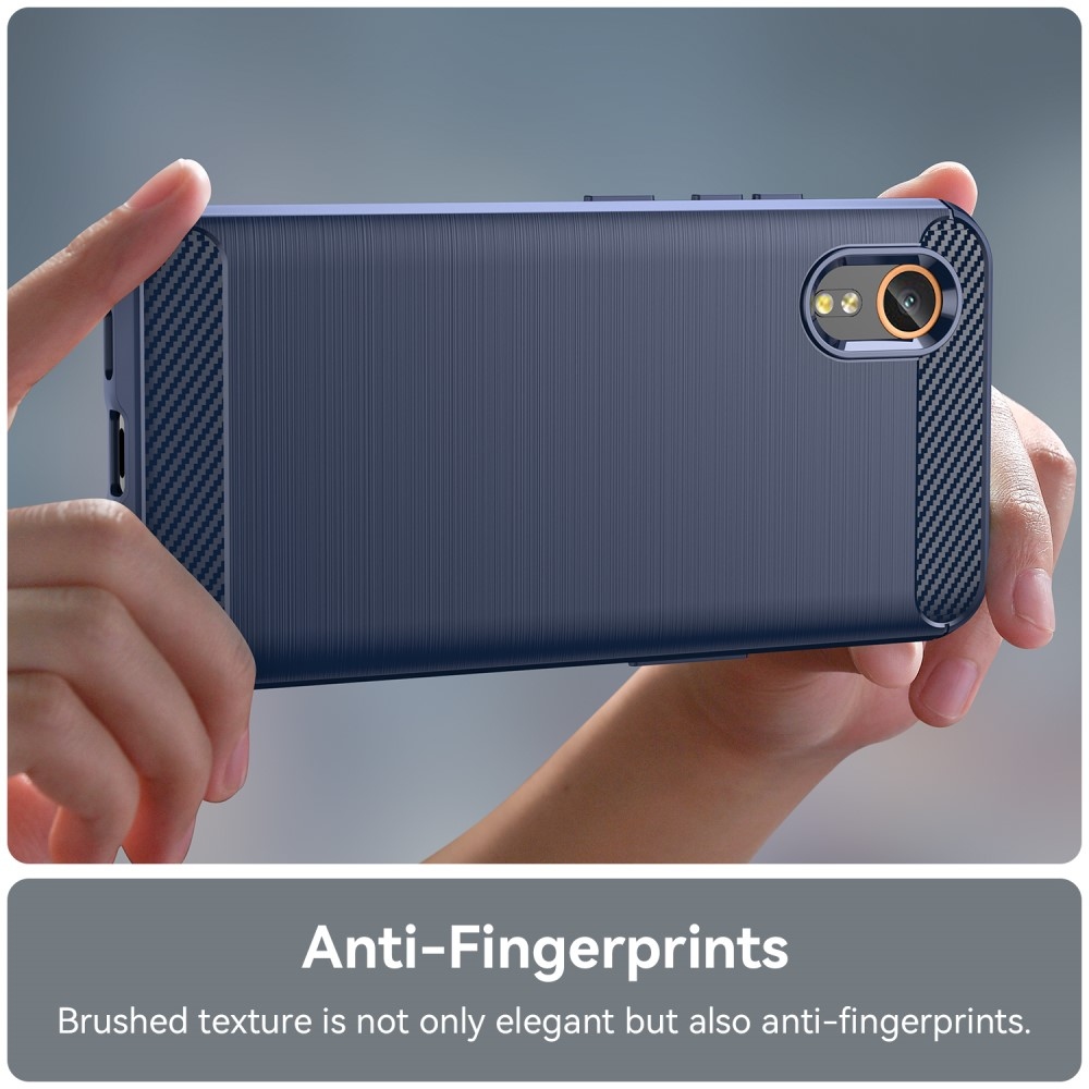 Carbon odolný gelový obal na Samsung Galaxy Xcover 7 - modrý