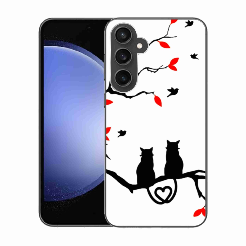 Gelový kryt mmCase na Samsung Galaxy S23 FE - kočičí láska