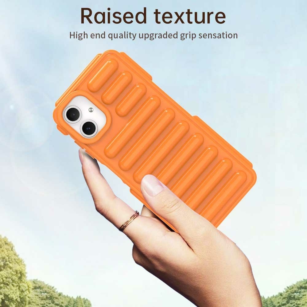 Stripe odolný kryt na Samsung Galaxy A06 4G - oranžový