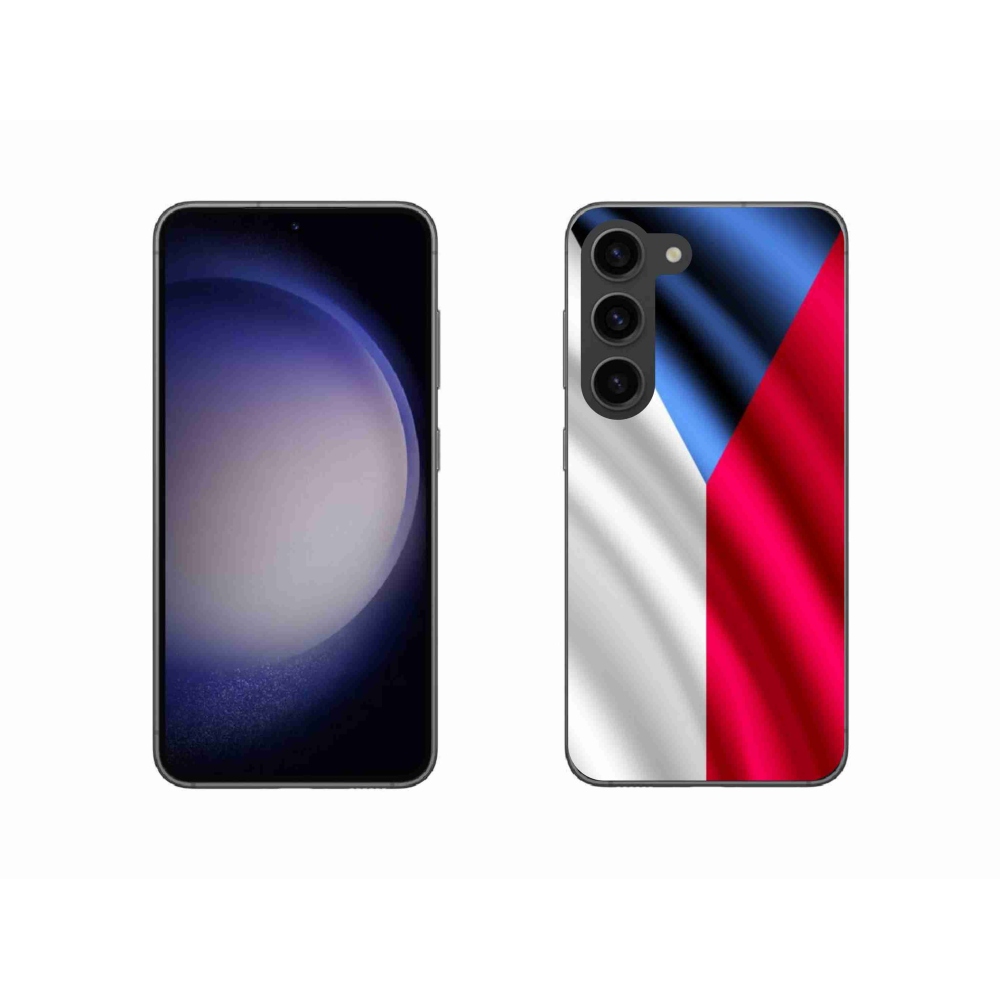 Gelový kryt mmCase na mobil Samsung Galaxy S23 5G - česká vlajka