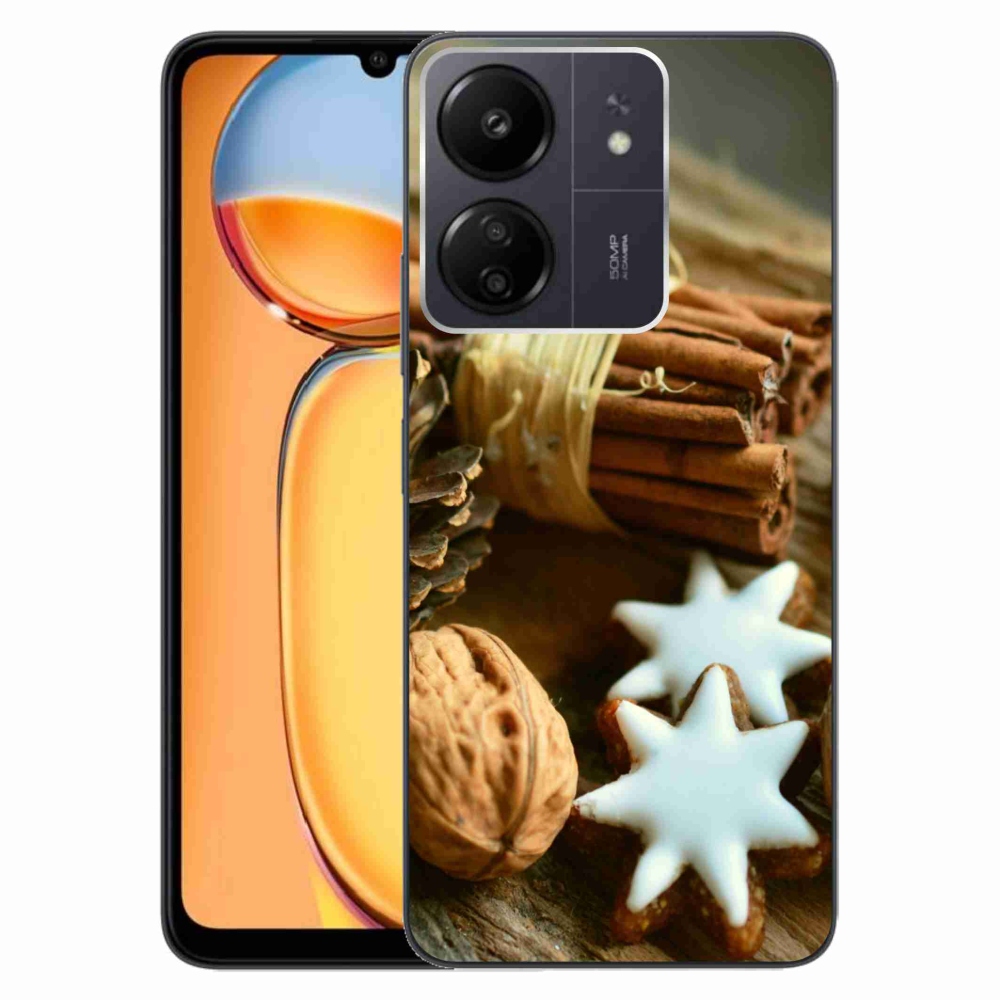 Gelový kryt mmCase na Xiaomi Poco C65/Redmi 13C - skořice a perníčky