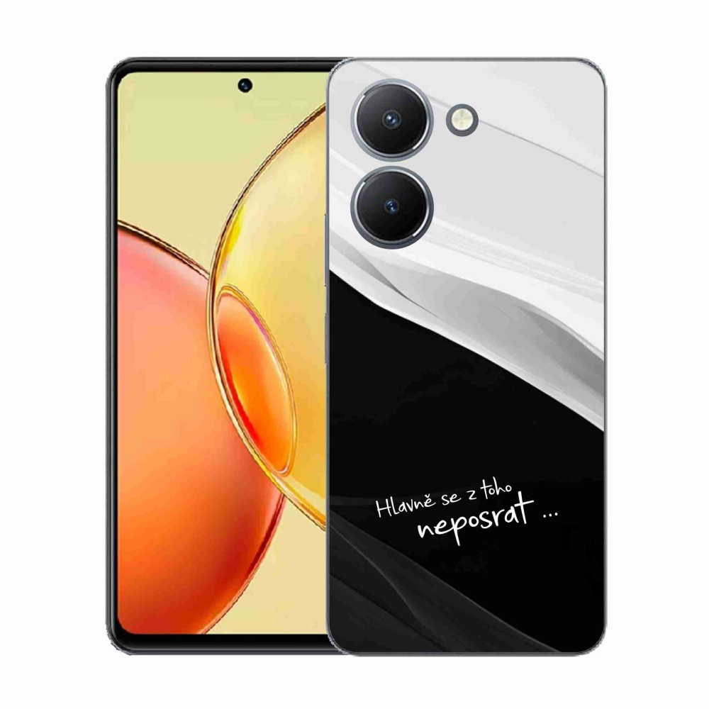 Gelový kryt mmCase na Vivo Y36 - vtipný text 13 černobílé pozadí