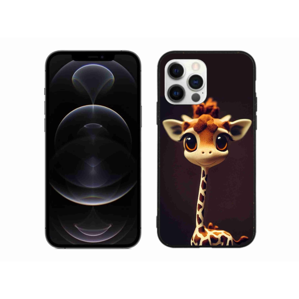 Gelový kryt mmCase na iPhone 12 Pro Max - malá žirafa