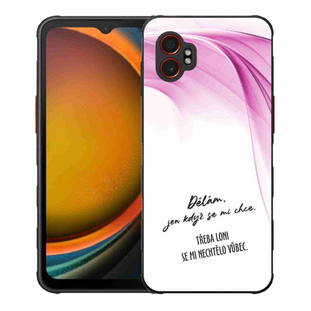 Gelový kryt mmCase na Samsung Galaxy Xcover 7 Pro - vtipný text 12 bílé pozadí