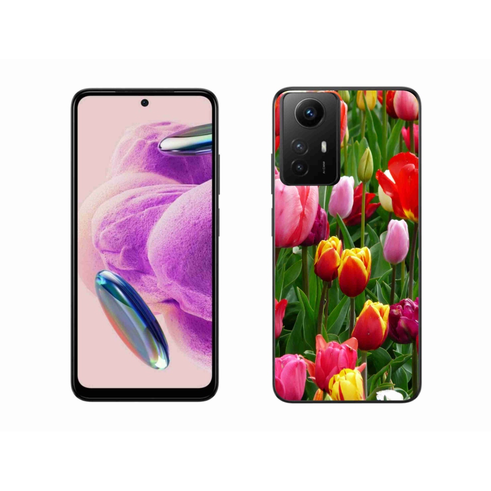 Gelový kryt mmCase na Xiaomi Redmi Note 12S - tulipány