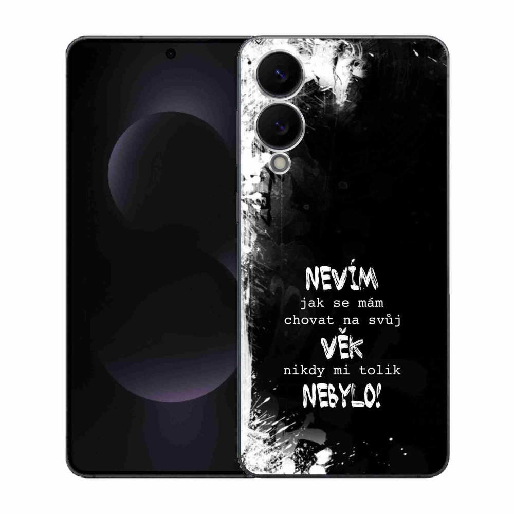 Gelový kryt mmCase na Samsung Galaxy S25 Edge - vtipný text 14 černé pozadí