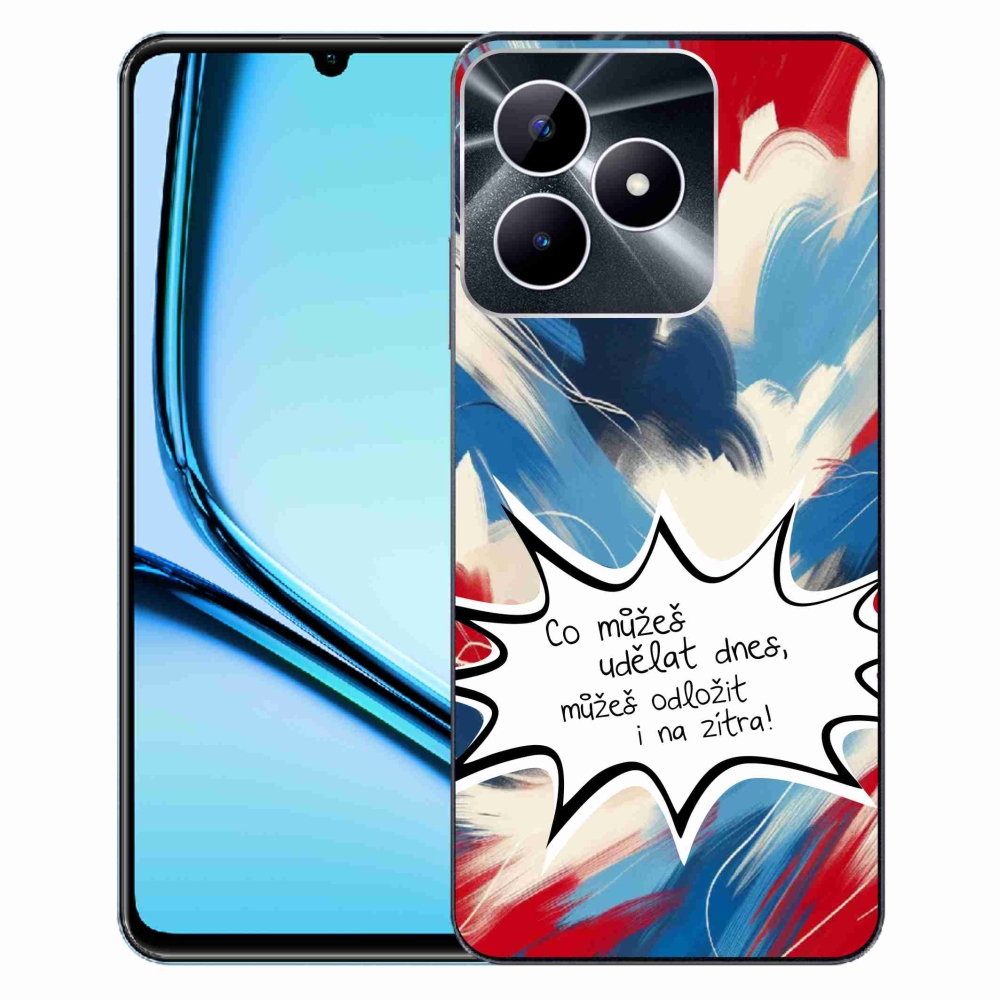 Gelový kryt mmCase na Realme Note 50 - vtipný text 9 bílé pozadí