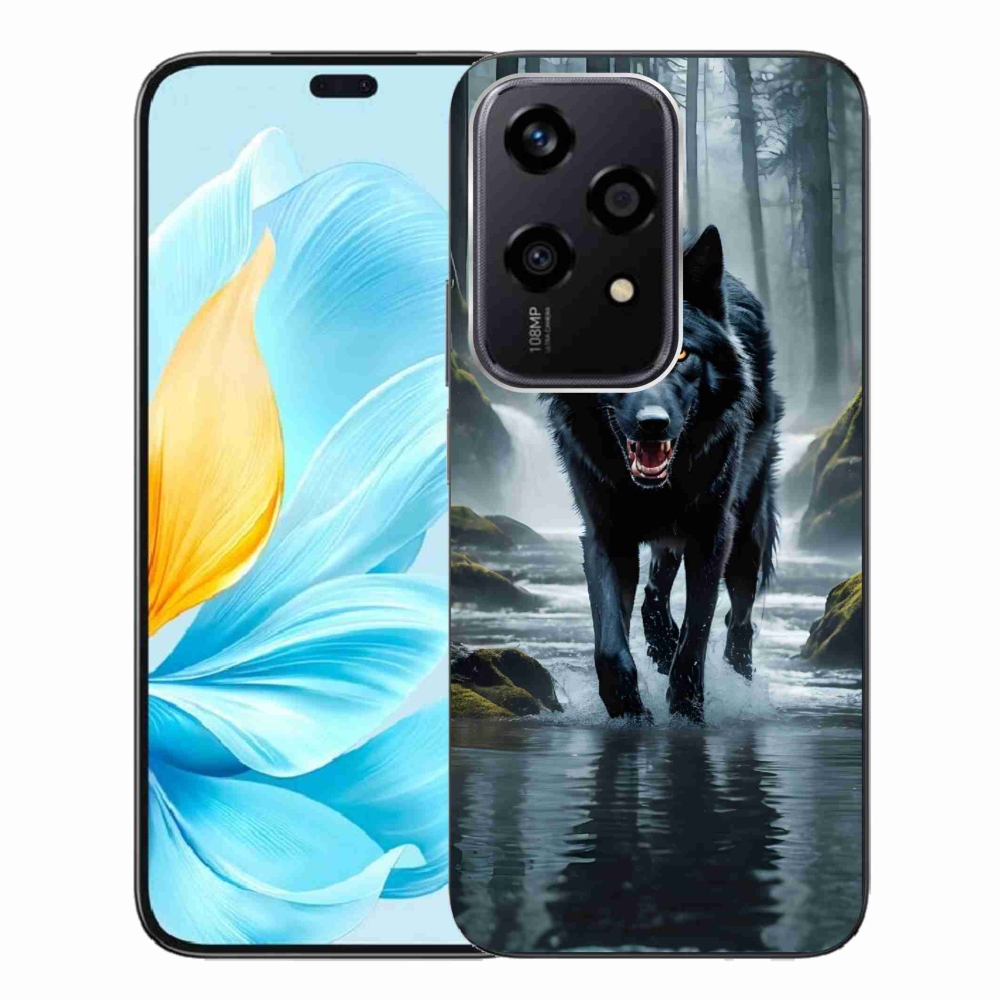 Gelový kryt mmCase na Honor 200 Lite 5G - černý vlk