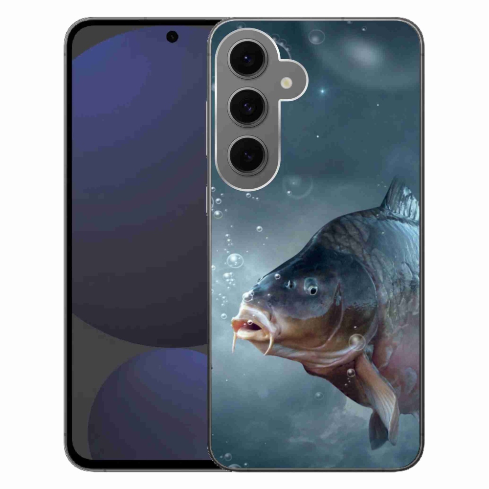 Gelový kryt mmCase na Samsung Galaxy S24 FE - kapr a bublinky
