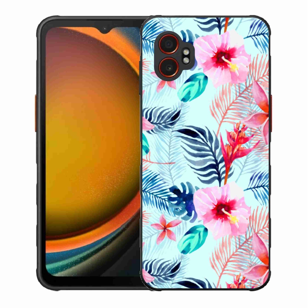 Gelový kryt mmCase na Samsung Galaxy Xcover 7 Pro - květiny