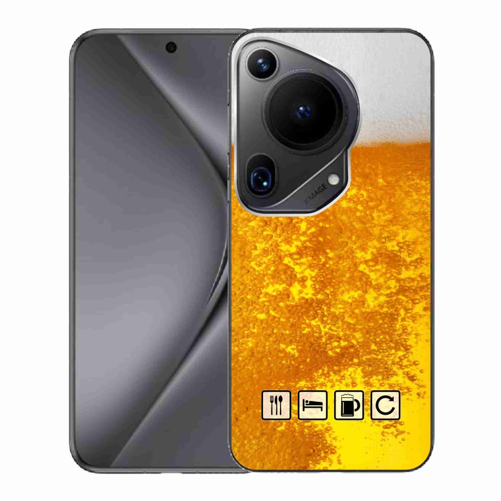 Gelový kryt mmCase na Huawei Pura 70 Ultra - pivní motiv 3