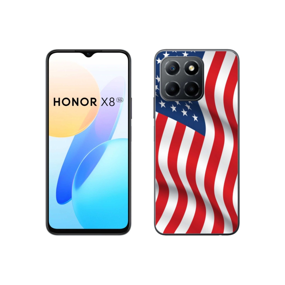 Gelový kryt mmCase na mobil Honor X8 5G/Honor 70 Lite 5G - USA vlajka