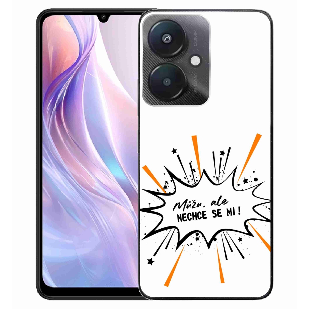 Gelový kryt mmCase na Xiaomi Redmi 13C 5G  - vtipný text 11 bílé pozadí
