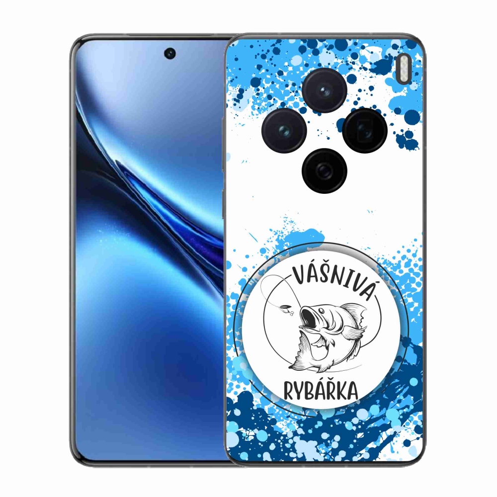 Gelový kryt mmCase na Vivo X200 5G - vášnivá rybářka bílé pozadí