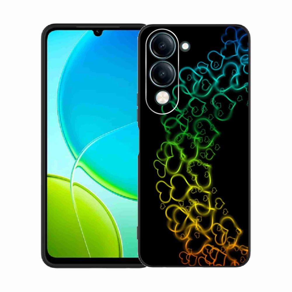 Gelový kryt mmCase na Vivo Y29s 5G - barevná srdíčka