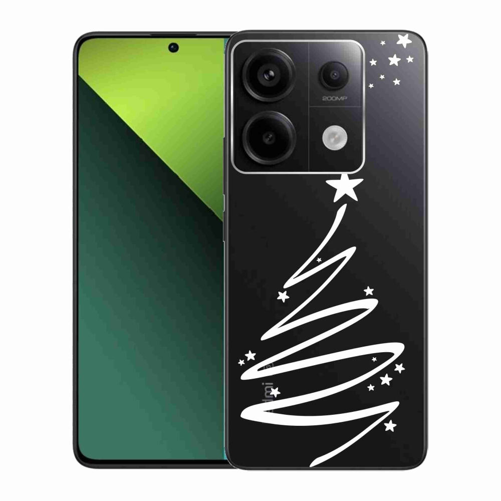 Gelový kryt mmCase na Xiaomi Redmi Note 13 Pro 5G/Poco X6 5G - bílý stromeček na průhledném pozadí