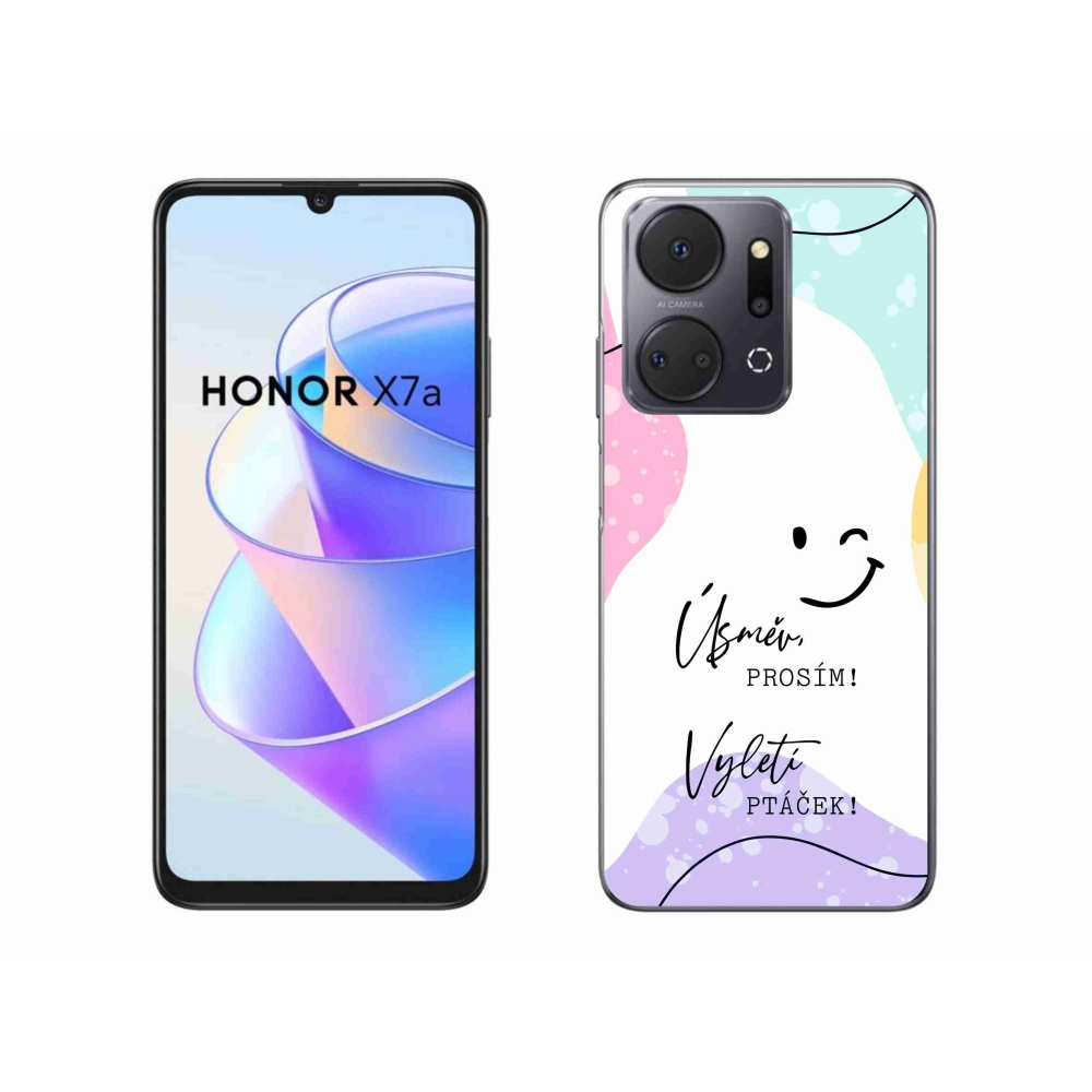 Gelový kryt mmCase na Honor X7a - vtipný text 4 bílé pozadí
