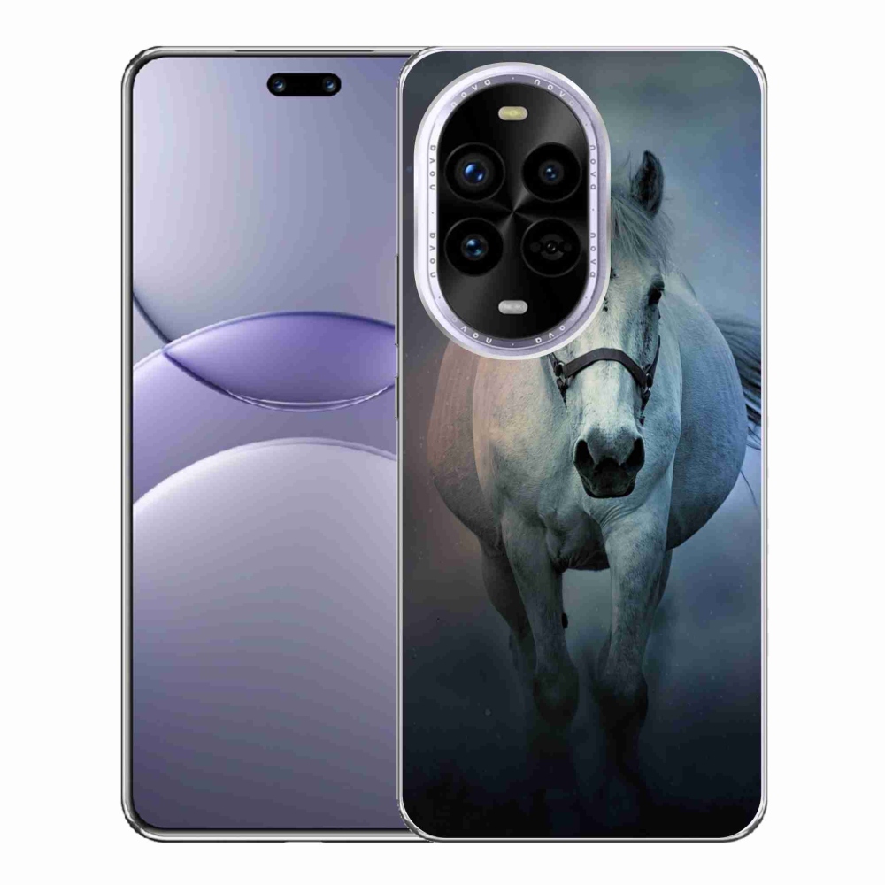 Gelový kryt mmCase na Huawei Nova 13 Pro 5G - běžící bílý kůň