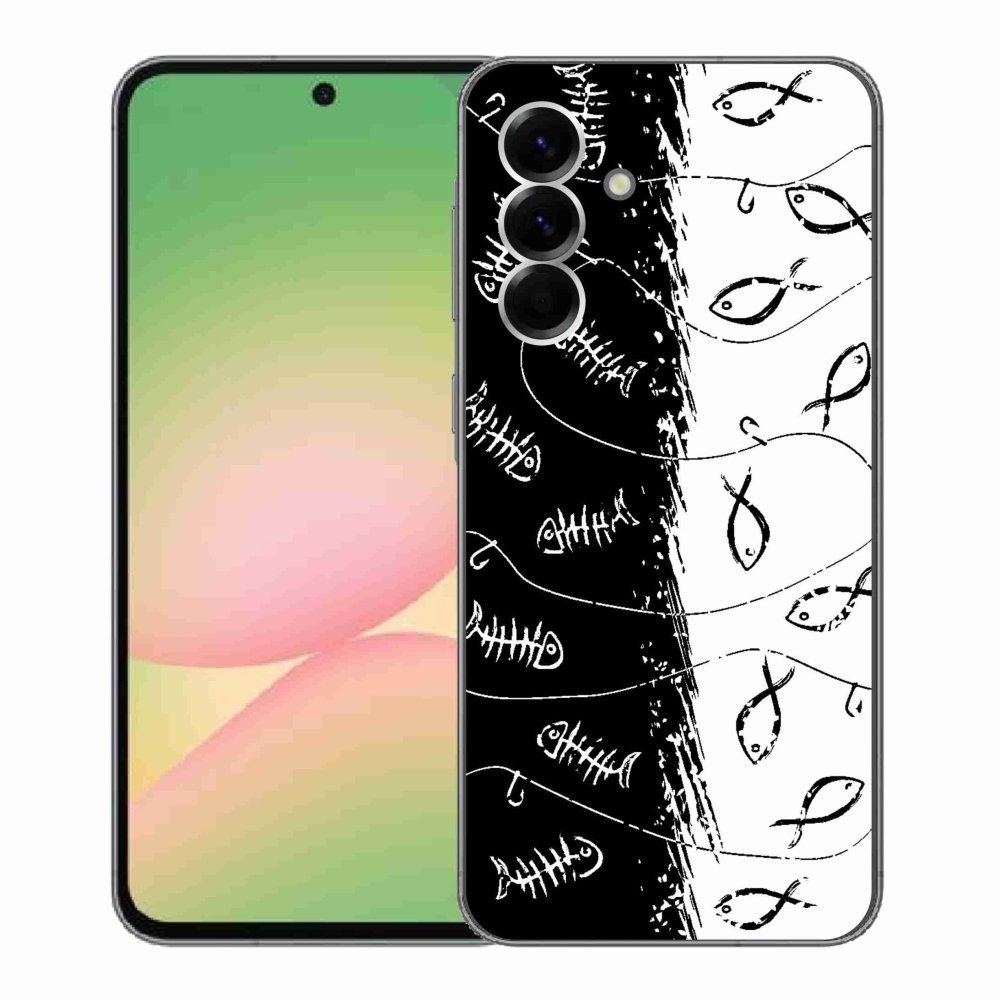 Gelový kryt mmCase na Samsung Galaxy A56 5G - kostry a rybky