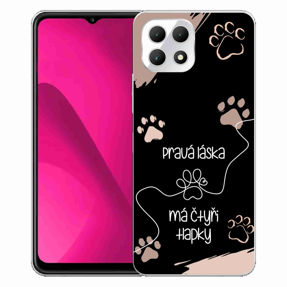 Gelový kryt mmCase na T-Mobile T Phone 2 - psí motiv 1 černé pozadí