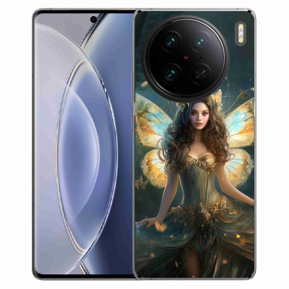 Gelový kryt mmCase na Vivo X90 Pro - motýlí žena