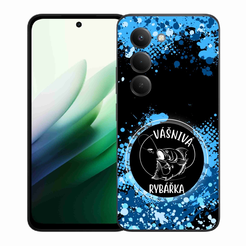 Gelový kryt mmCase na Xiaomi Redmi 15 5G - vášnivá rybářka černé pozadí