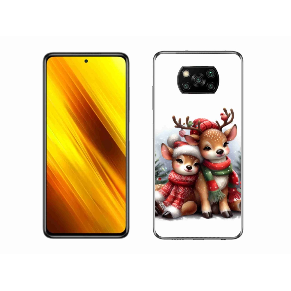Gelový kryt mmCase na Xiaomi Poco X3 Pro - vánoční sobi