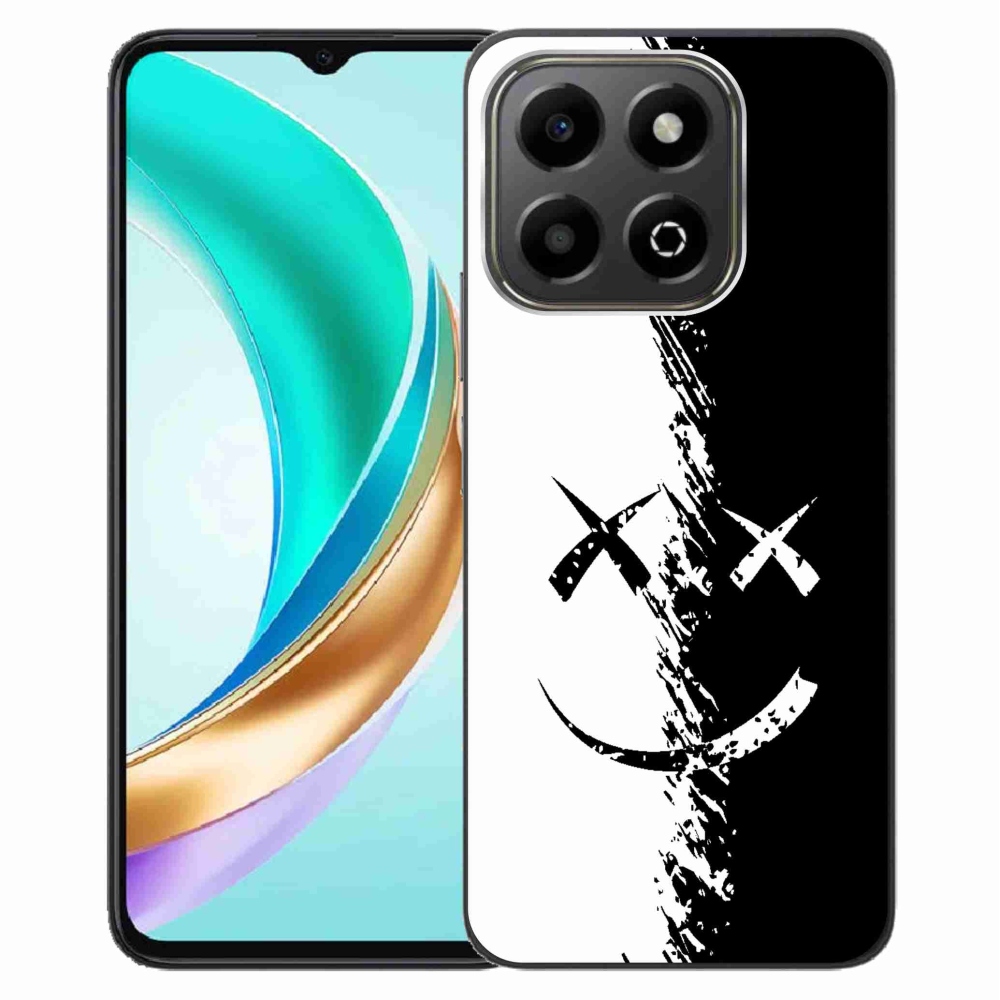 Gelový kryt mmCase na Honor X6b - černobílý smajlík