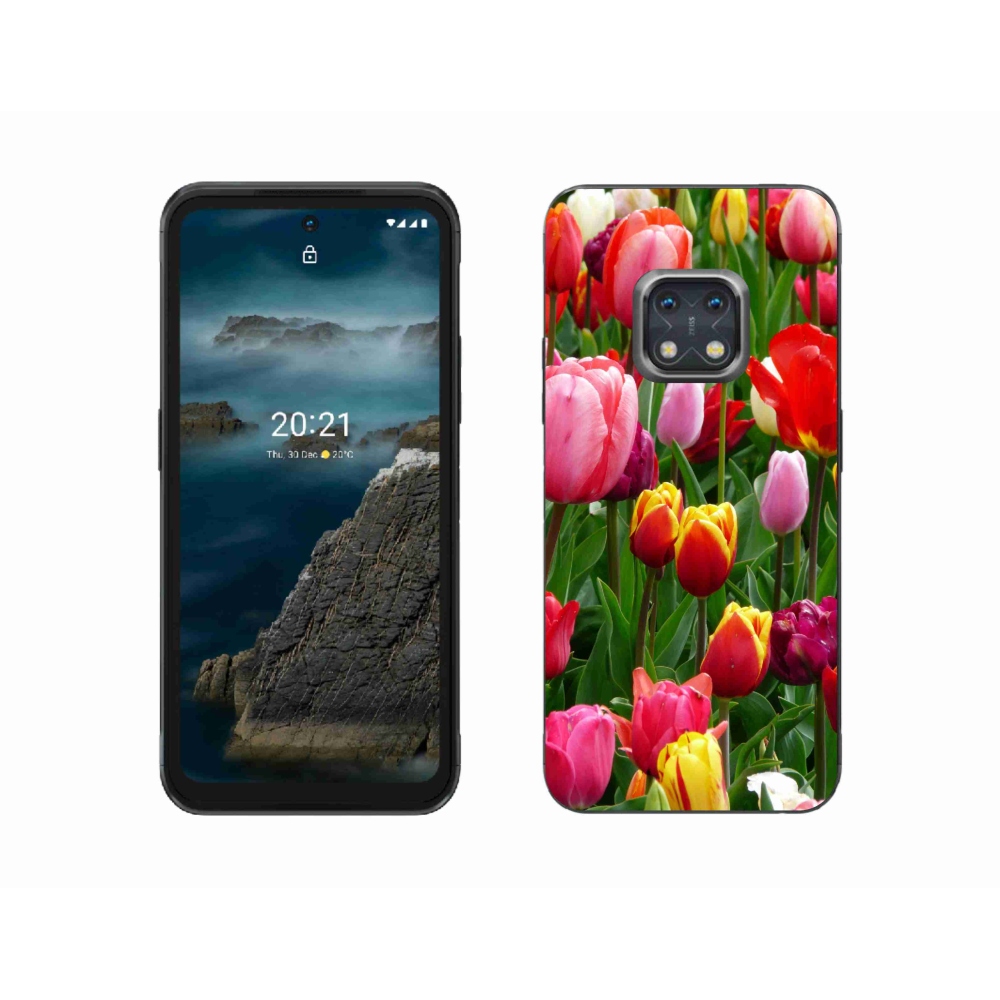 Gelový kryt mmCase na Nokia XR20 - tulipány