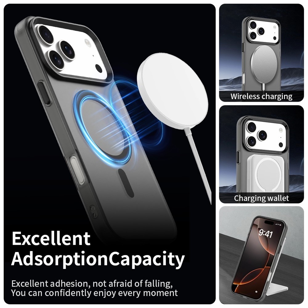 Candy gelový obal s MagSafe na iPhone 17 Pro - černý